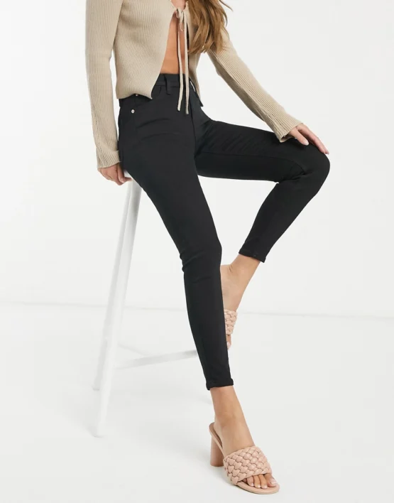 River Island Amelie skinny jeans in black