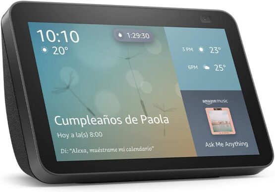 Echo Show 8 (2da generación, edición 2021) - Pantalla inteligente HD con Alexa y cámara de 13 MP - Negro