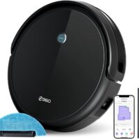 Robot Aspiradora + 360 C50 y fregona, 2600 Pa, Limpieza Zigzag, Limpieza programada, Edge, Spot, Limpieza Profunda, Funciona con Alexa y Google Assistant, Negro