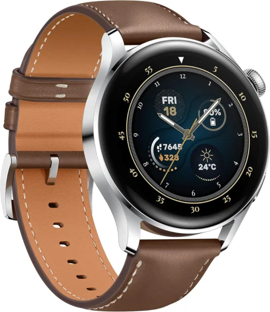 HUAWEI Watch 3 Reloj Inteligente, Pantalla de 1.43'' AMOLED, 46mm, Plata (Reacondicionado)