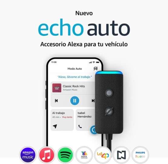 Nuevo Echo Auto (2.ª generación, modelo de 2022) | Lleva a Alexa en tu vehículo