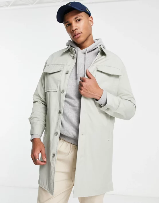 Gianni Feraud premium patch pocket oversized trench coat