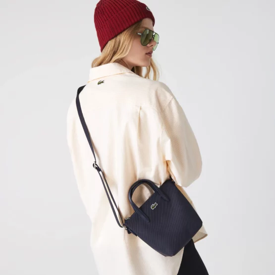 Bolso Tote mini L.12.12 Concept en petit piqué de canvas recubierta para mujer