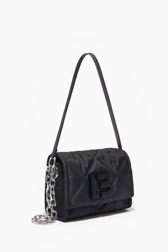 BOLSO BANDOLERA S NYLON SOLAPA NEGRO