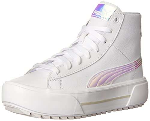 PUMA Kaia Mid - Tenis para Mujer, Puma White-puma White-Nimbus Cloud, 7 US