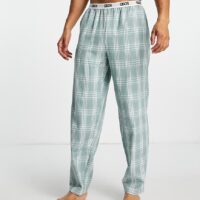 ASOS DESIGN woven lounge bottom with check print