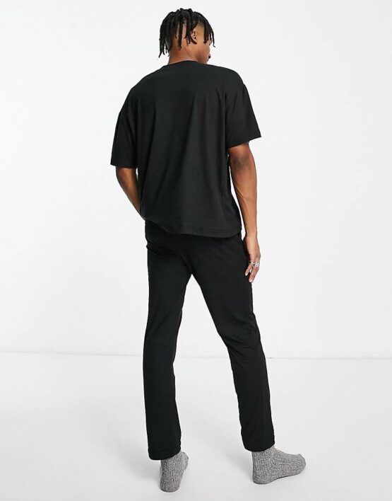 Il Sarto lounge t-shirt and pant set in black - Imagen 2