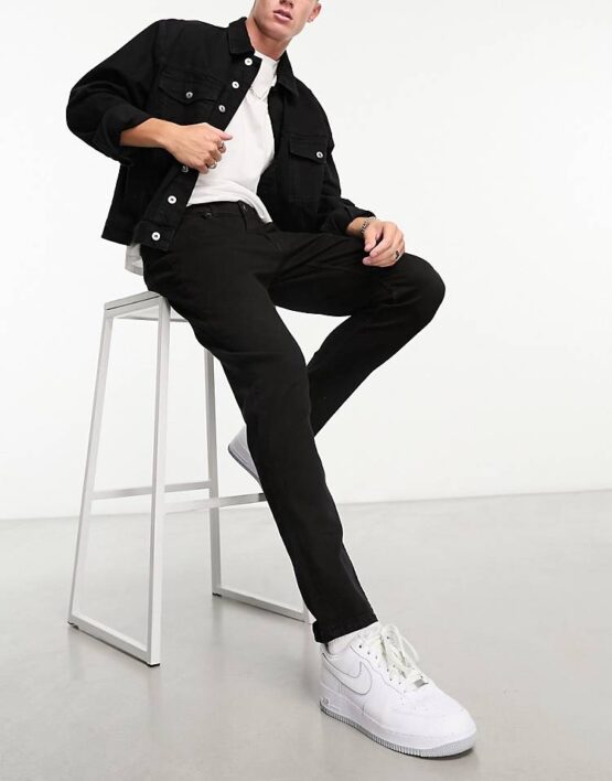 DTT stretch slim fit jeans in black - Imagen 2