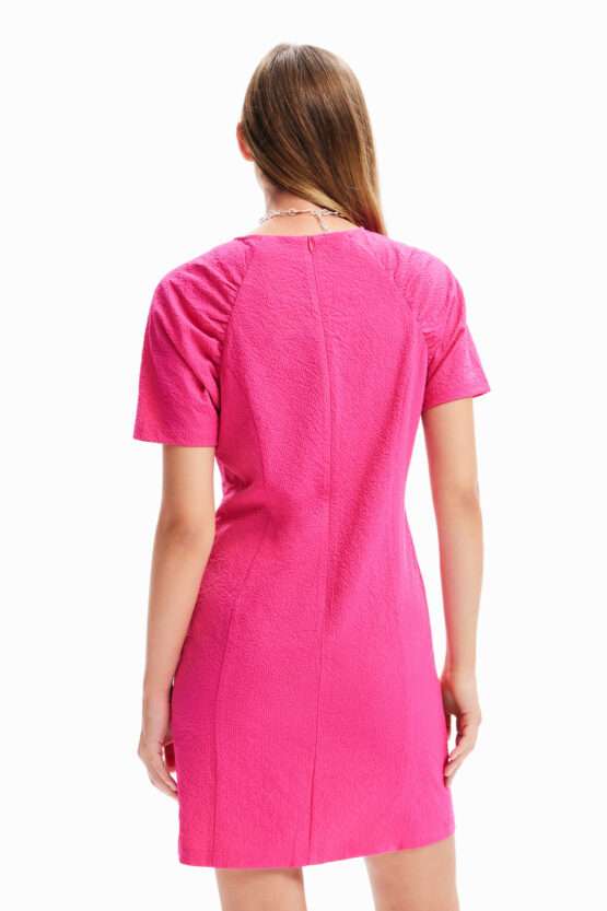 Short textured dress - Imagen 2