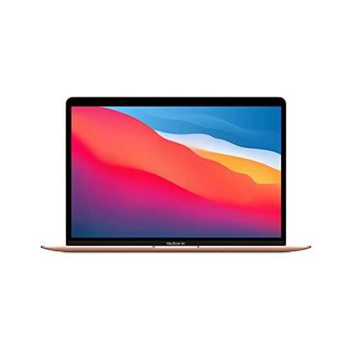 Apple MacBook Air con chip Apple M1 (13 pulgadas, 8 GB de RAM, 256 GB de almacenamiento SSD) – dorado (modelo más reciente) (renovado)