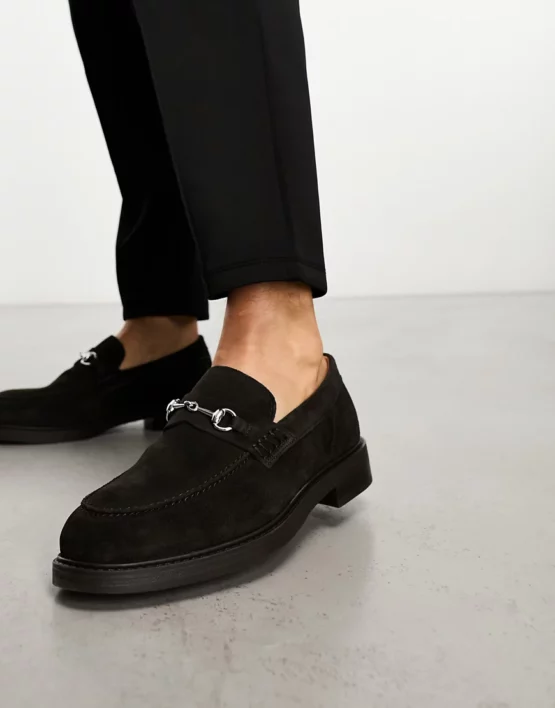Selected Homme suede loafer in brown