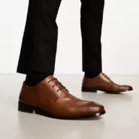 French Connection formal leather derby lace up shoes in tan
