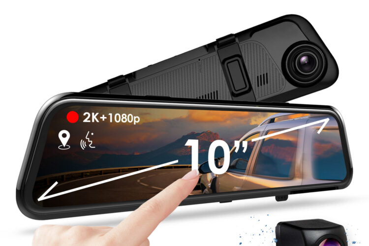 Rexing M1 Pro 2K Dual Mirror Dash Cam 1440p (Front) + 1080p (Rear)