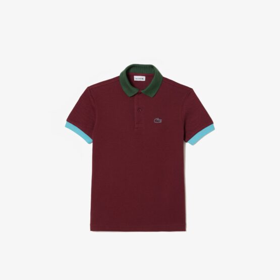 Lacoste Polo de piqué de algodón color block