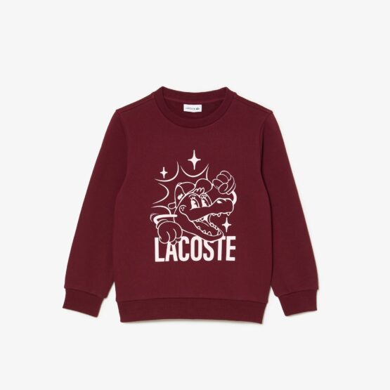 Lacoste Sudadera de algodón con estampado de cocodrilo para niño