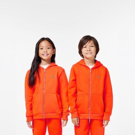 Sudadera Lacoste con gorro y cierre para niños