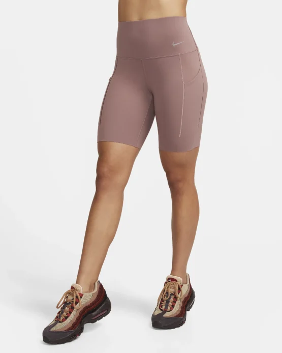 Nike Universa Shorts de ciclismo con bolsillos de 20 cm de tiro alto y media sujeción - Imagen 2