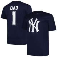 Men's New York Yankees Profile Navy Big & Tall #1 Dad T-Shirt