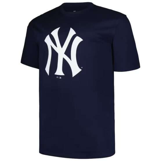 Men's New York Yankees Profile Navy Big & Tall #1 Dad T-Shirt - Imagen 2