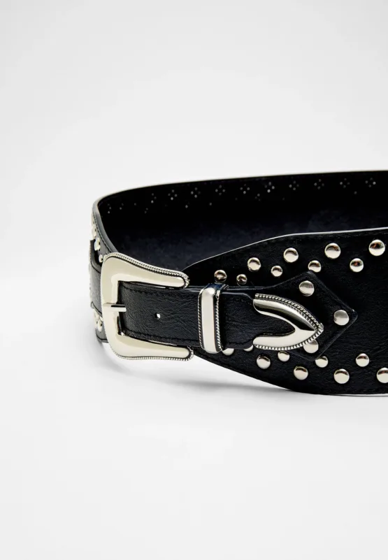 Cinturón ancho tachas Stradivarius - Imagen 3
