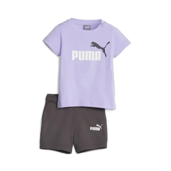 Conjunto de playera y shorts Minicats para bebés en Talla 6-9M en Violeta | PUMA