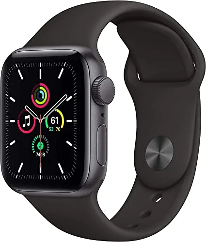 Apple Watch SE (GPS, 40 mm) - Caja de Aluminio Gris Espacial con Correa Deportiva Negra (Reacondicionado)