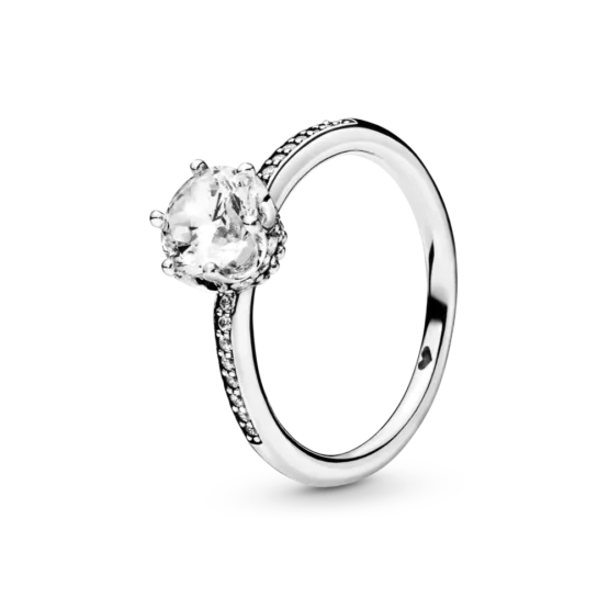 Anillo Corona deslumbrante transparente