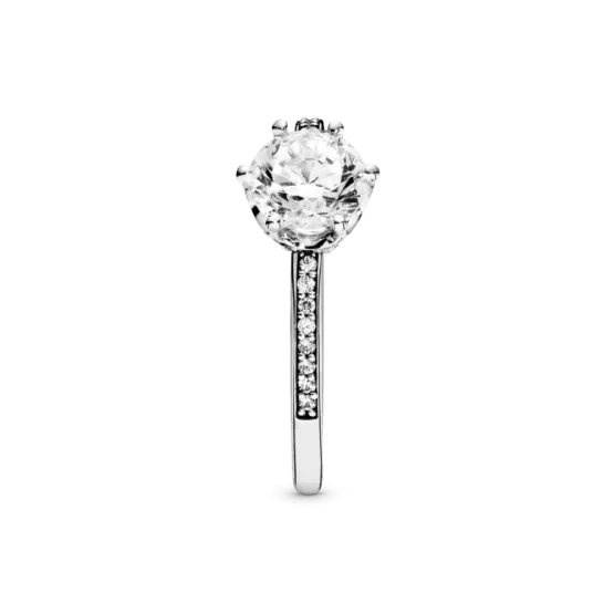 Anillo Corona deslumbrante transparente - Imagen 4