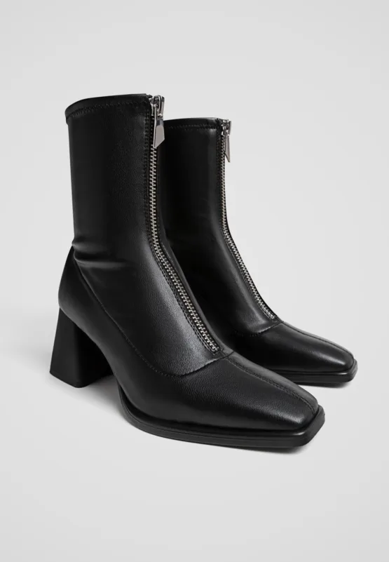 Botines tacón medio stretch Stradivarius - Imagen 2