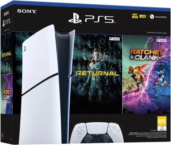 PlayStation 5 Modelo Slim Pack con 2 Juegos