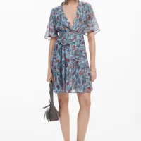Floral print midi dress