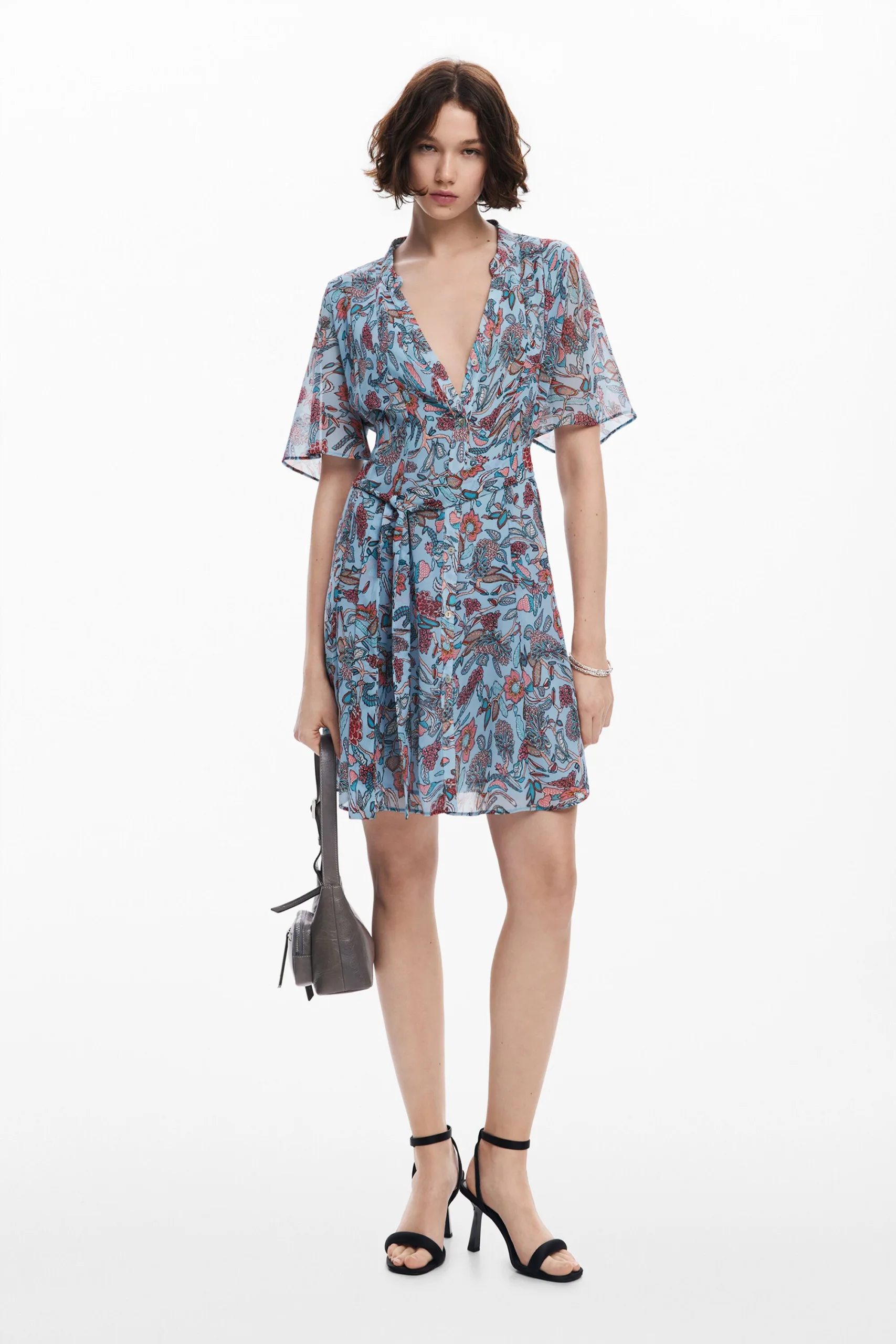 Floral print midi dress