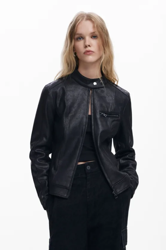 Regular biker jacket
