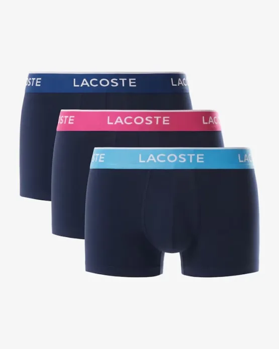 Pack de 3 calzoncillos Lacoste con logo en la cintura