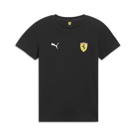 Camiseta Scuderia Ferrari Big Shield para niños grandes en Talla 7-8Y en Negro | PUMA