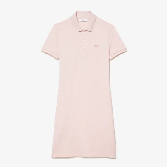 Vestido polo slim fit en minipiqué elástico - Imagen 3