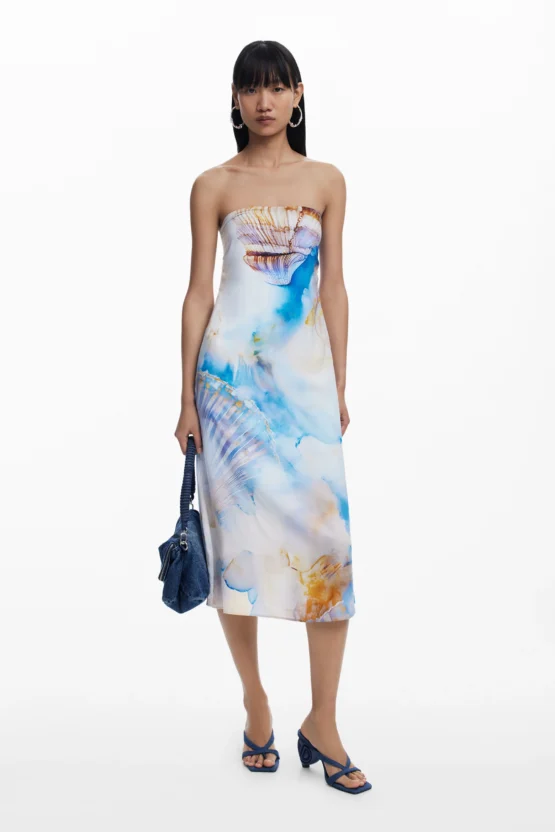Bardot dress with shells