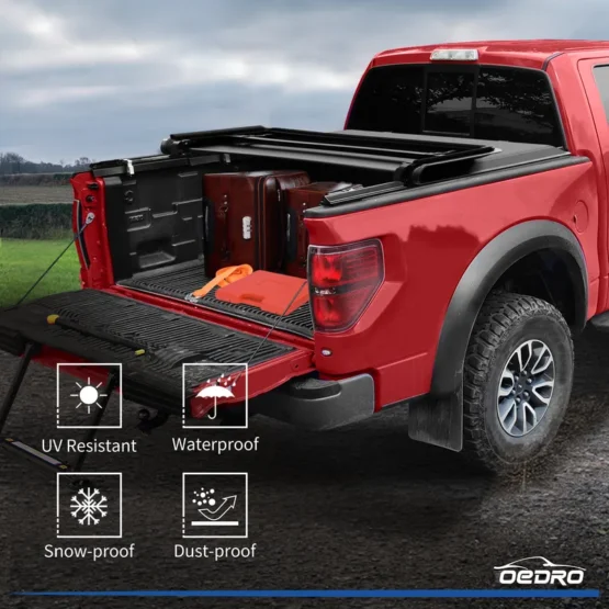 Quad-Fold Tonneau Bed Cover 5.5ft for 2015-2025 Ford F150  Waterproof, Durable, Easy Installation - Imagen 2