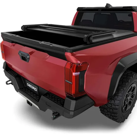 OEDRO Soft Tri-fold Truck Bed Tonneau Cover Compatible with Toyota Tacoma 2024 2025 with 5ft Bed,with Track Rail System(Excl. Trail)