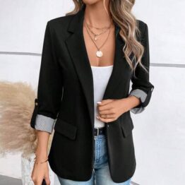 Blazer con manga enrollada SHEIN Line