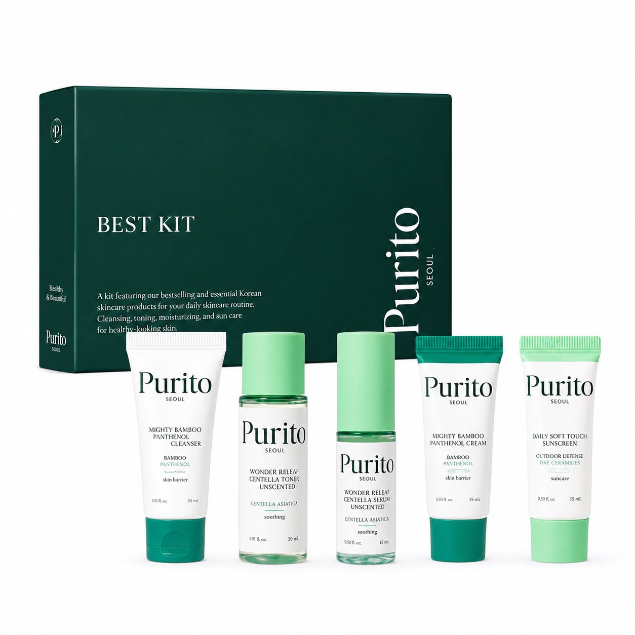 Purito SEOUL Seoul Best Kit | Kit de Skincare Coreano con 5 Productos