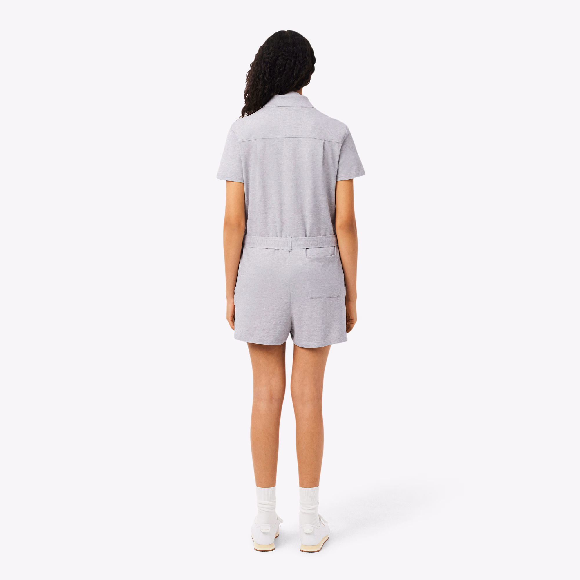 Romper Lacoste Tipo Polo Gris para Mujer | Petit Piqué - Imagen 3