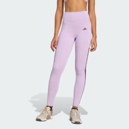 Mallas Adidas Optime Moradas de Largo Completo 3 Franjas