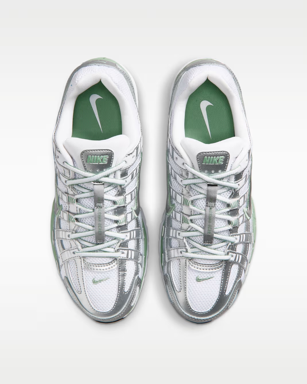 Nike P-6000 Mujer | Tenis Plata Metalizado Retro - Imagen 3