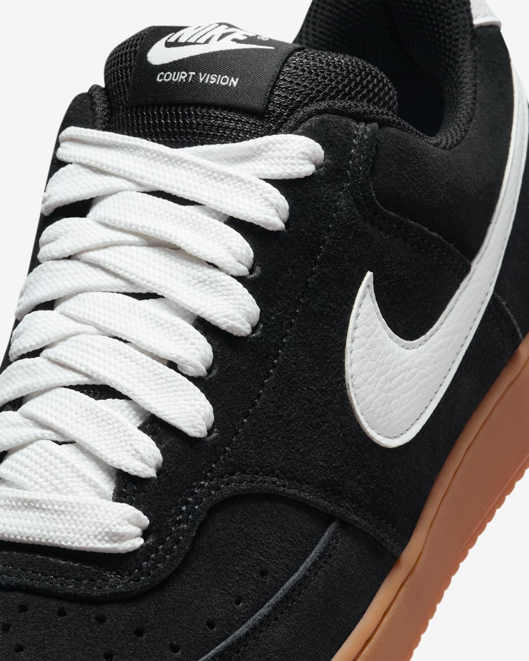 Nike Court Vision Low FL Negro Hombre | Tenis Retro de Cancha - Imagen 3