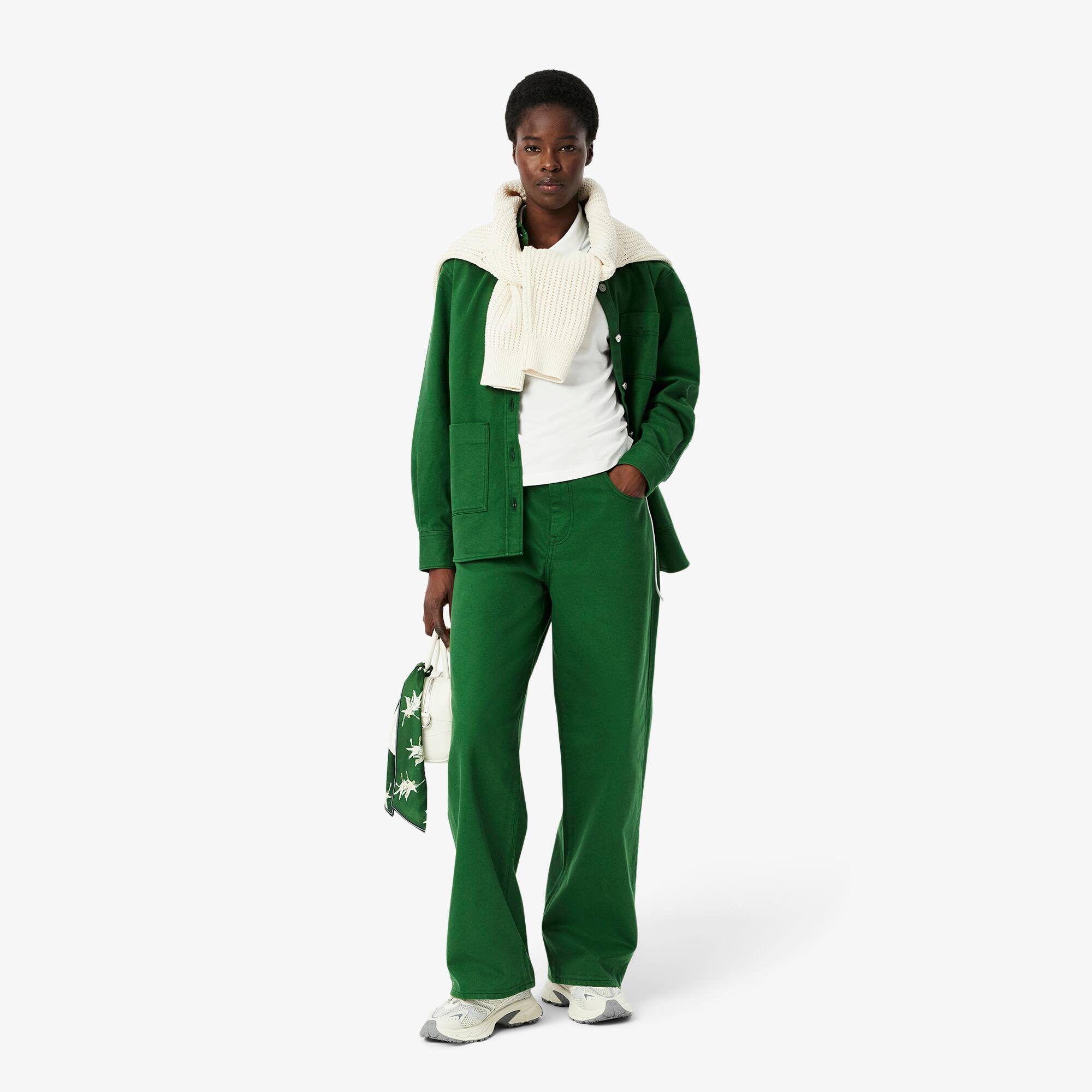 Polo Lacoste mujer blanco slim | Mini Pique - Imagen 3