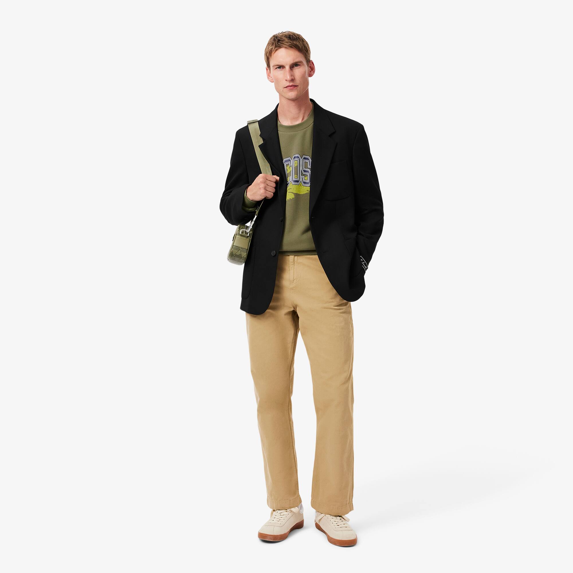 Sudadera Lacoste holgada kaki | Polar Hombre - Imagen 3