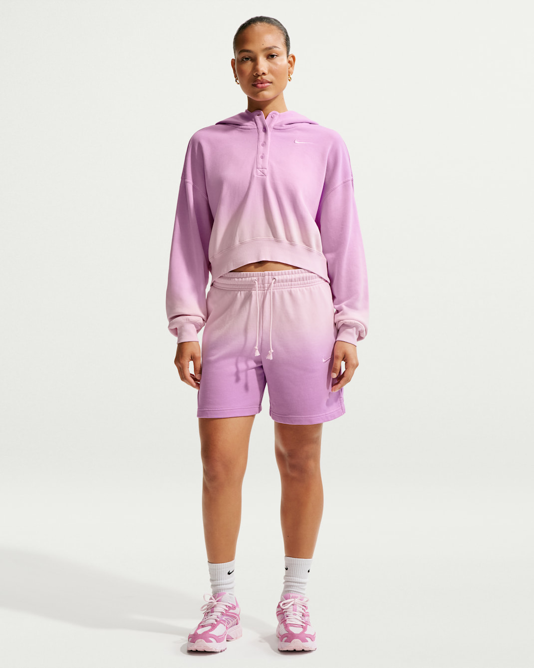 Sudadera Nike Phoenix Fleece Rosa para Mujer - Imagen 3