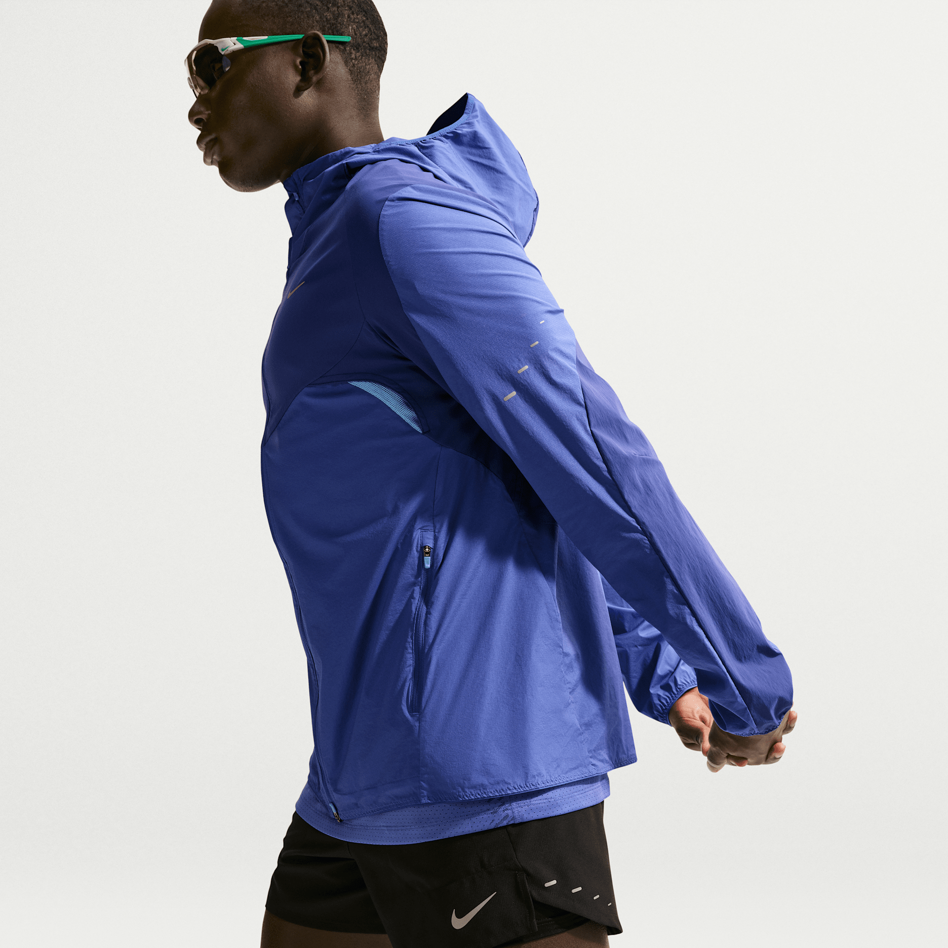 Chamarra Nike Stride Plus | Correr Repel Azul - Imagen 3